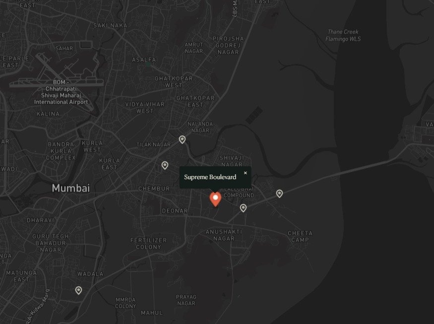 Location Map of Supreme Boulevard Chembur